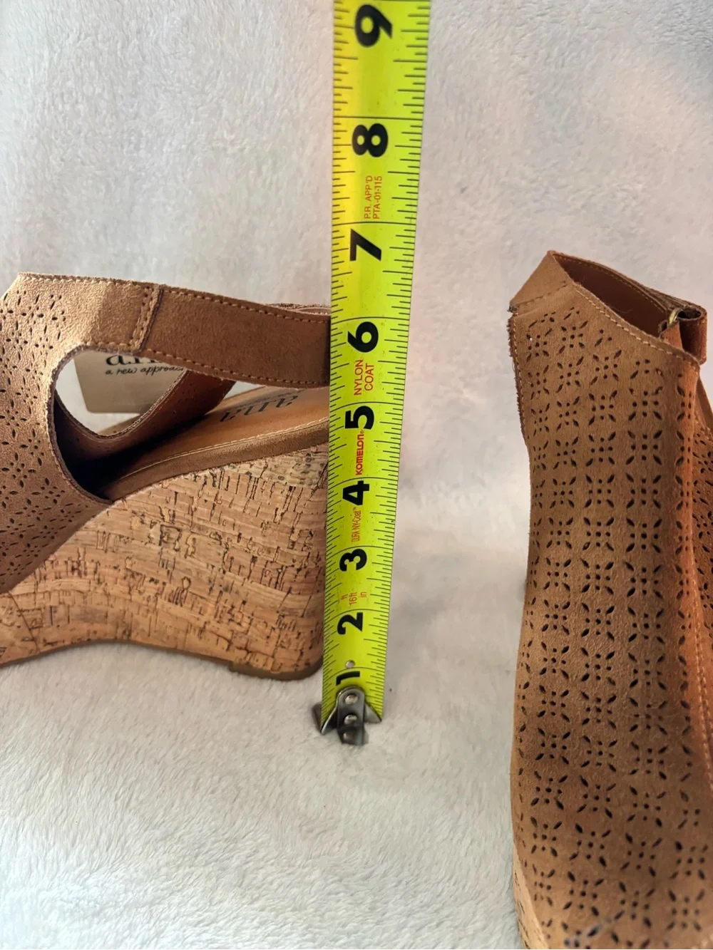 A.N.A Open-Toe Laser-Cut Wedge Sandals
